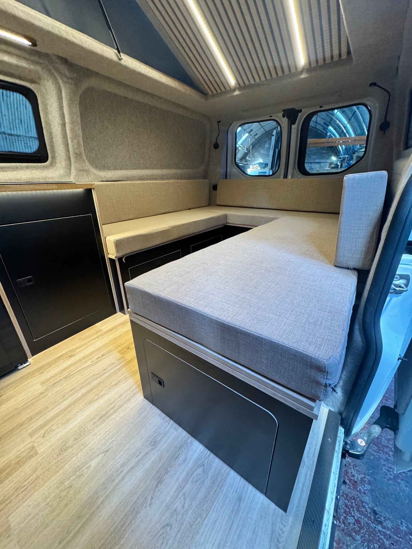 U-Shape Camper Furniture Bed & Kitchen Kit | VW T5, T6 & Ford Transit Custom
