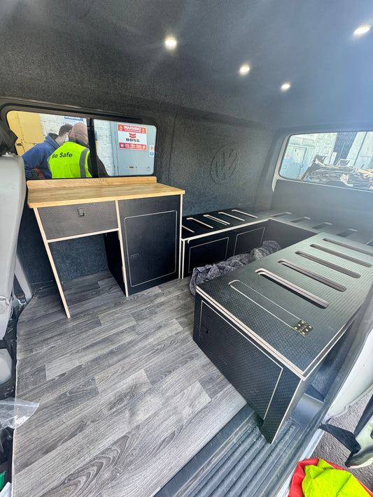 HEXA U-Shape Camper Furniture System (VW T5/T6 & Ford Transit Custom)