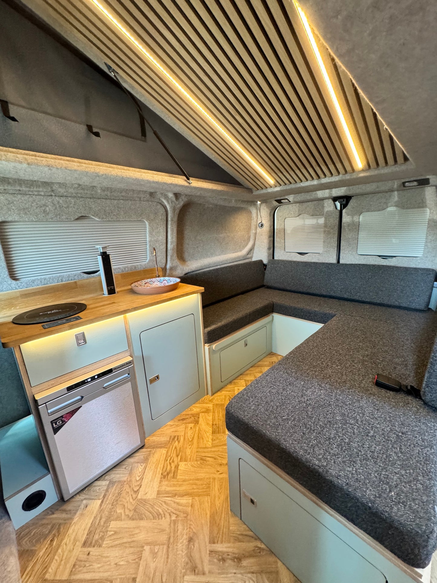 U-Shape Camper Furniture Bed & Kitchen Kit | VW T5, T6 & Ford Transit Custom