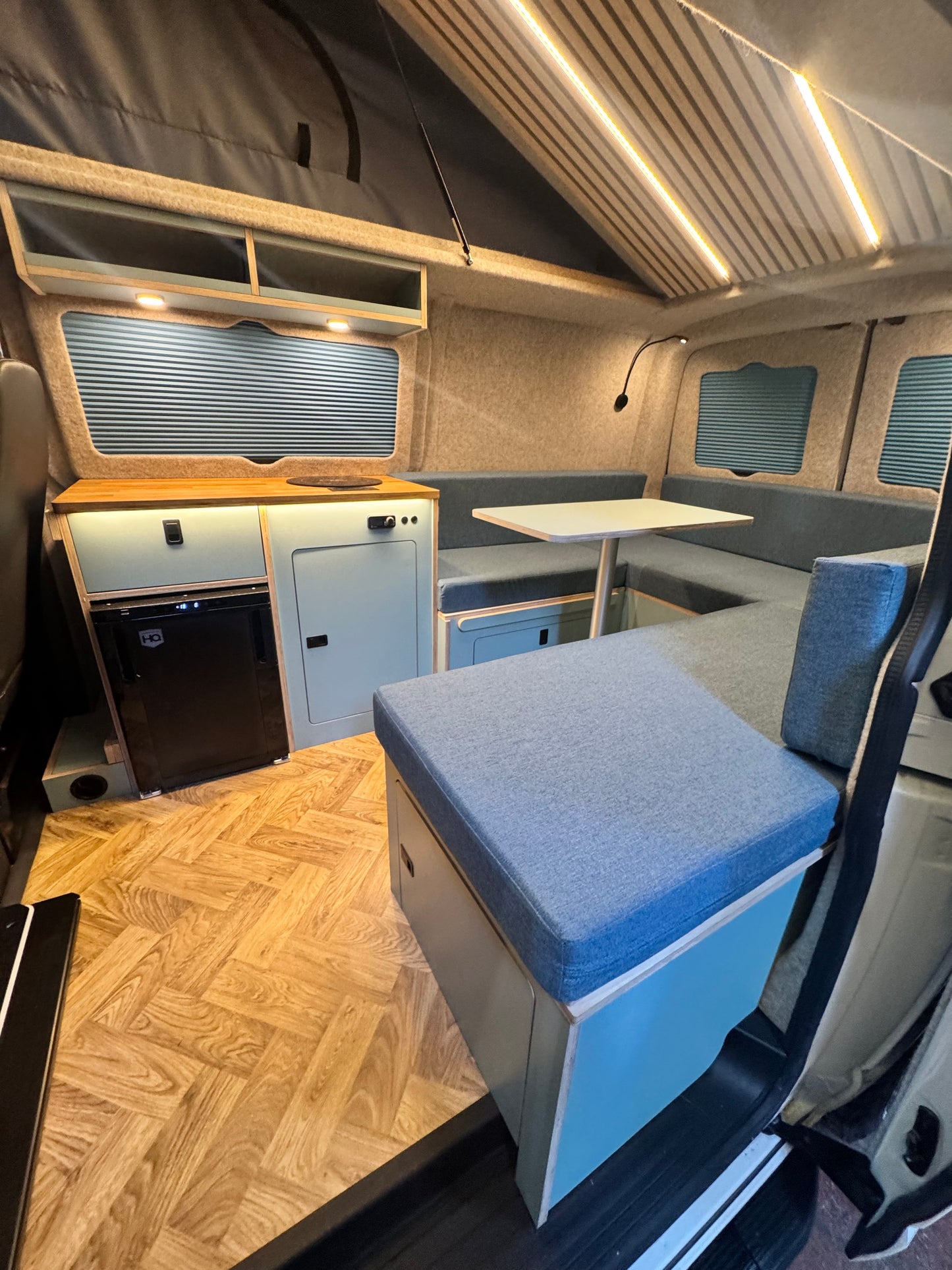 U-Shape Camper Furniture Bed & Kitchen Kit | VW T5, T6 & Ford Transit Custom