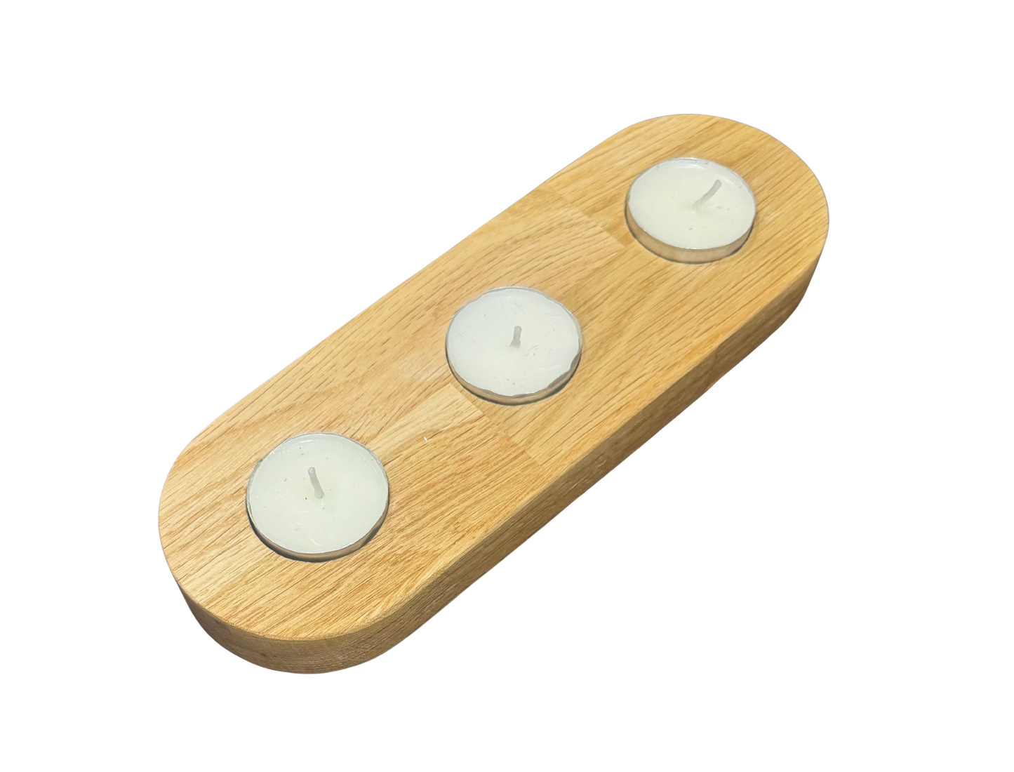 Tea light holder - Wooden Oak