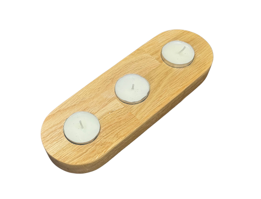 Tea light holder - Wooden Oak