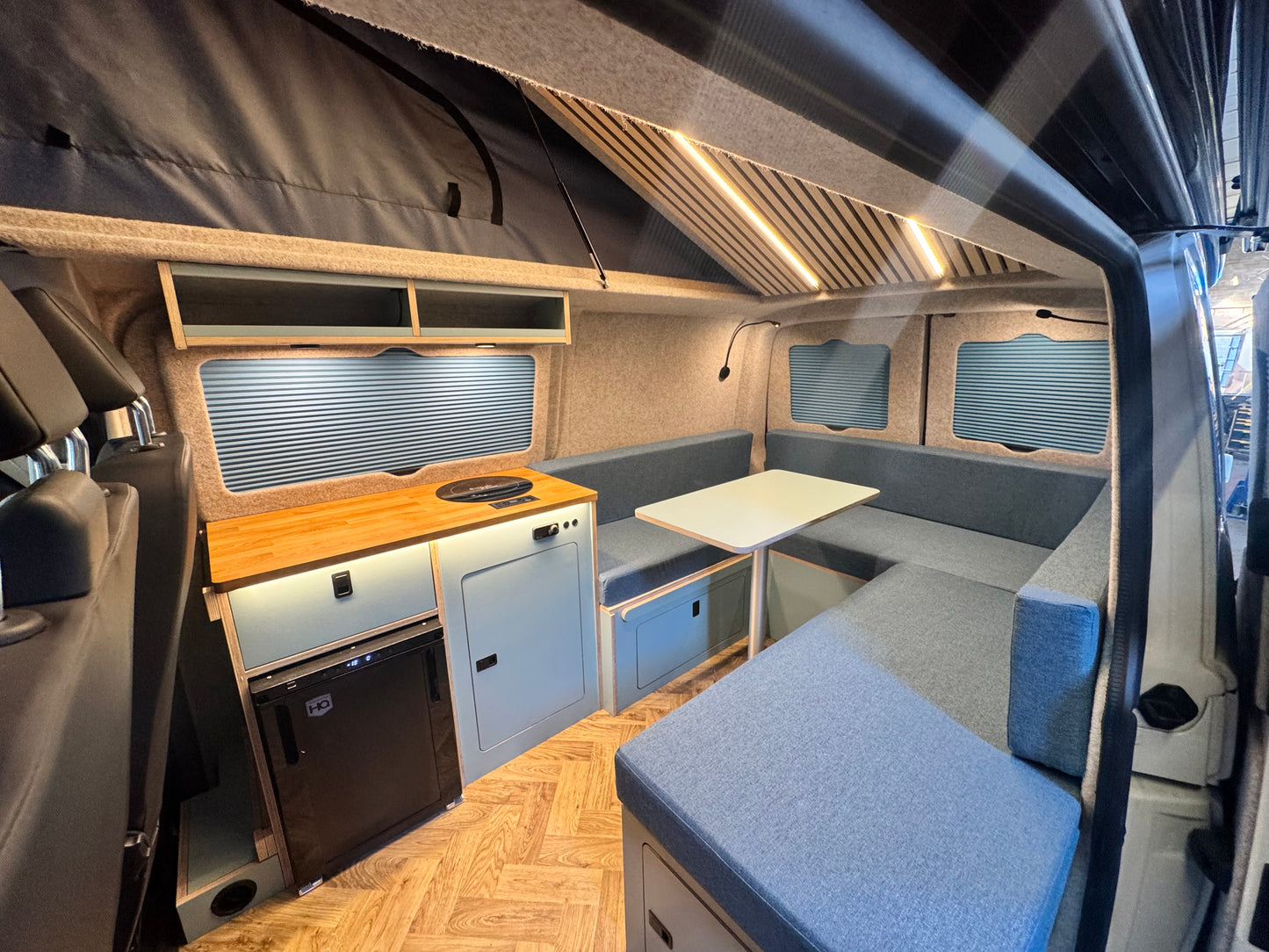 U-Shape Camper Furniture Bed & Kitchen Kit | VW T5, T6 & Ford Transit Custom