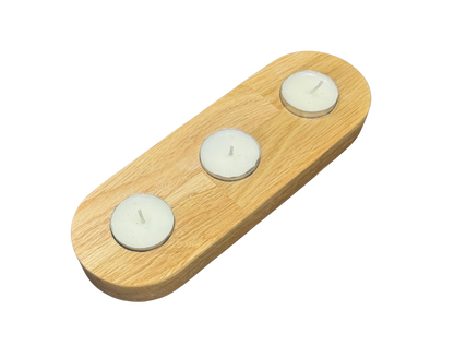 Tea light holder  - Wooden Oak